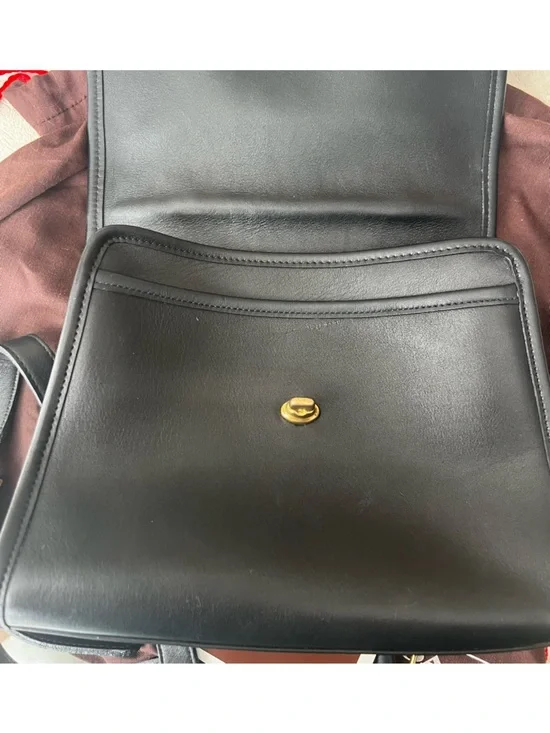 *Never Used* Vintage Coach Court Bag - Black Leather - 9870 - Picture 6 of 9
